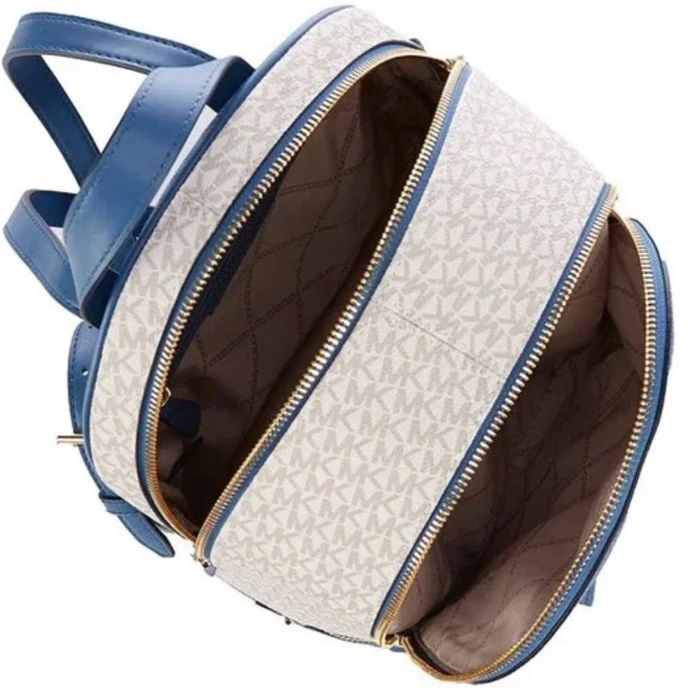 Michael Kors Rhea Zip Medium Backpack, Dark Chambray Multi - Picture 4 of 9